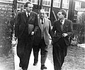 The physicists Paul Dirac, Wolfgang Pauli and Rudolf Peierls, c 1953