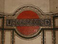 Image 25Early style tube roundel in mosaic at Maida Vale Underground station.