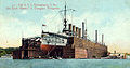 USS Pennsylvania (ACR-4) in dry dock Dewey, c. 1906–1907