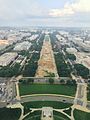 Vista do topo do Monumento a Washington em julho de 2015 voltado para o Capitólio