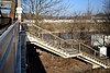 Steg an der Ostbahnbrücke, Stiege bei Donaukanal