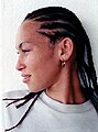 Jamaican woman with cornrows, 2002.