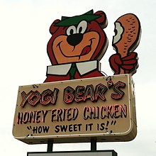 Sign for Yogi Bear's Honey Fried Chicken