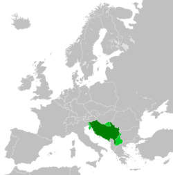 Democratic Federal Yugoslavia in 1945 prior to the Paris Peace Treaties