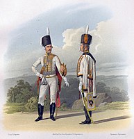 Обер-офицер и рядовой в парадной форме(1799)