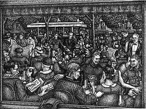 No. 23, Sidewalk Cafe from Twenty-Eight Drawings of Paris.