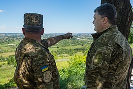 Poroshenko in the Donetsk oblast, 2016