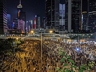 Similar to the Umbrella Revolution, protesters occupied Harcourt Road.