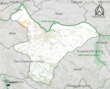 Carte des ZNIEFF de type 1 sur la commune.