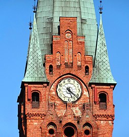 Clock tower and spire