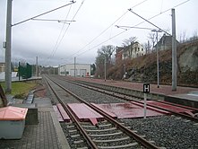 Abstellgleise und Wartungshalle der CBC am Südkopf des Bahnhofs