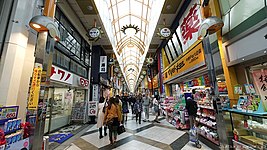Sun Mall, a glass-covered shopping arcade, connects Nakano Broadway and Nakano Station.