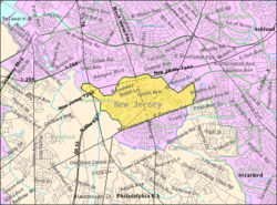 Census Bureau map of Runnemede, New Jersey.