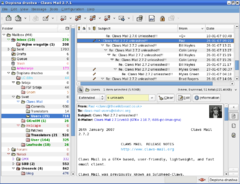 Claws Mail 2.7.1 主界面（Windows版本）