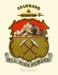 Coat of arms of Colorado at Historical coats of arms of the U.S. states from 1876, by Henry Mitchell (restored by Godot13)
