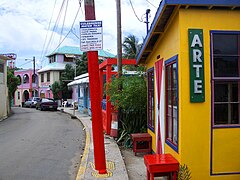 Typical street scene in Culebra Pueblo (Dewey).