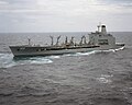 Joshua Humphreys underway in reverse during sea trials, February 1987