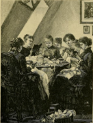 Confection de vêtements, illustration dans une publication, 1897.