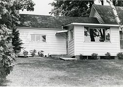 West end of the cottage, looking north (1974)
