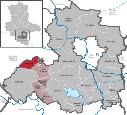 Läget för kommunen Farnstädt i Saalekreis