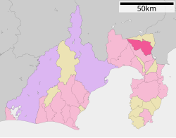 Location of Gotemba in Shizuoka Prefecture