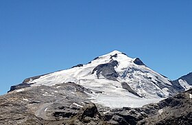 Vue du glacier depuis le nord en août 2015.