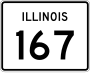 Illinois Route 167 marker