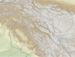 Map showing the location of Siachen Glacier