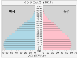 インドの人口ピラミッド