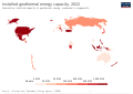 Image 58Installed geothermal energy capacity, 2022 (from Geothermal power)