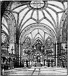 Sketch of the hall of the Ringkirche by Otzen