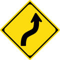 Double curve, first to the right