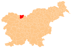 Location of the Municipality of Tržič in Slovenia