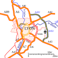 Carte de l'Autoroute A432