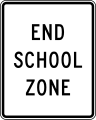 S5-2 End school zone (usually under an R2 speed limit sign)