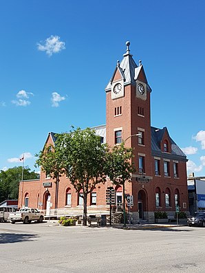 Das Postamt in der Innenstadt von Minnedosa