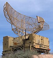 Photograph of a military aircraft radar installation