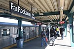 A train at Far Rockaway-Mott Avenue station in November 2012