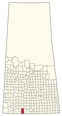 Location of the RM of Mankota No. 45 in Saskatchewan