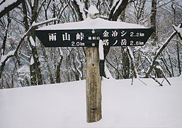 Wegweiser im Winter