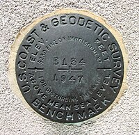 United States Coast and Geodetic Survey benchmark disk in the United States