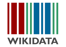 Logo of Wikidata, a bar code with red, green, and blue stripes