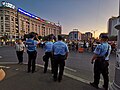 Gendarms at a protest in Victory Square, Bucharest in 2019