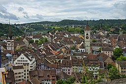 Schaffhausen, vy från fortet Munot