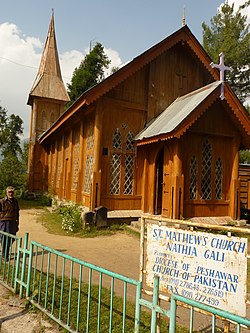 Nathia Gali's St. Matthew's Church, which was built during British colonial rule, photographed in 2014