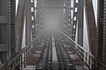 Middle of the bridge seen from the Bosphorus Express train (Bucharest–Istanbul)