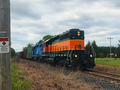 E&LS 503 & 402 pull a train in Beecher, Wi.