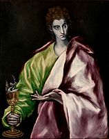 Saint John and the Poisoned Cup by El Greco, c. 1610–1614