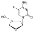 Estructura química de la Emtricitabina