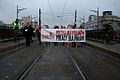 Demonstrators with the slogan of the Independence March: Poland for Poles, Poles for Poland (2015)